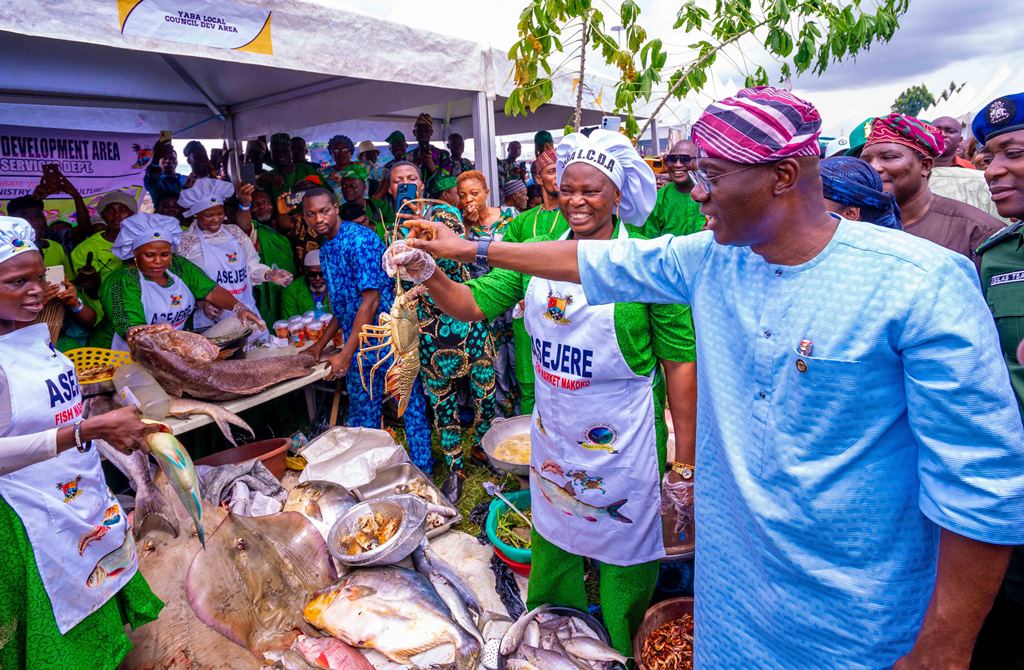 GOV. SANWO-OLU ATTENDS THE GRAND FINALE OF Y2023 WORLD FOOD DAY CELEBRATIONS AT THE POLICE COLLEGE PARADE GROUND, IKEJA